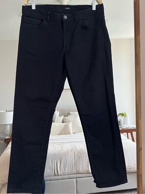 Theory Black Straight-Leg Trousers